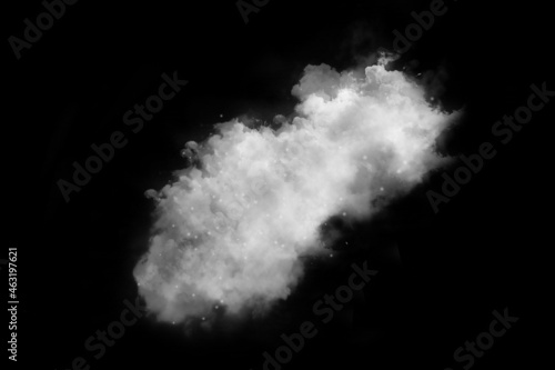 White Fog or smoke on black background 