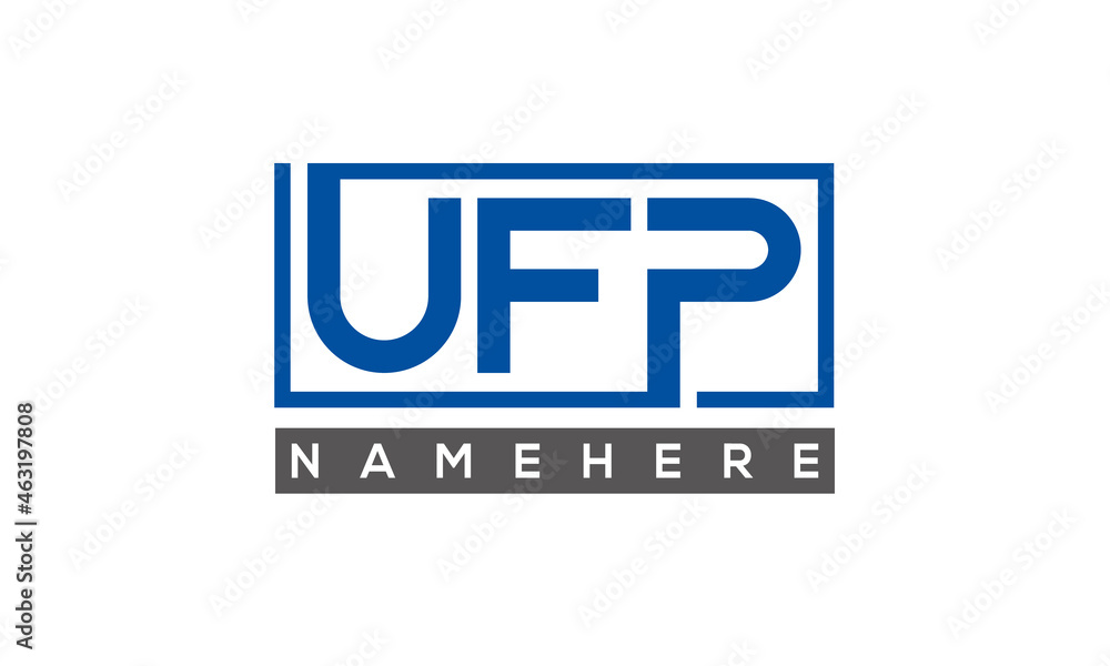 UFP creative three letters logo UFP creative three letters logo