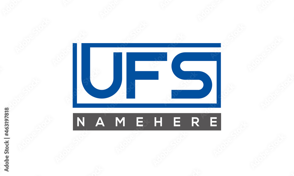 UFS creative three letters logo UFS creative three letters logo