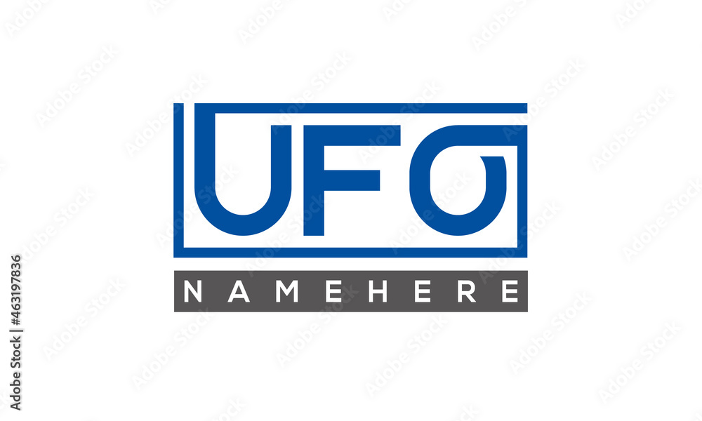 UFO creative three letters logo UFO creative three letters logo
