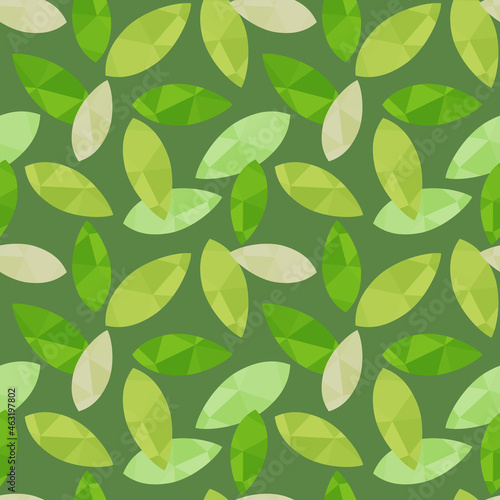 Seamless pattern illustration of leaves (vector)