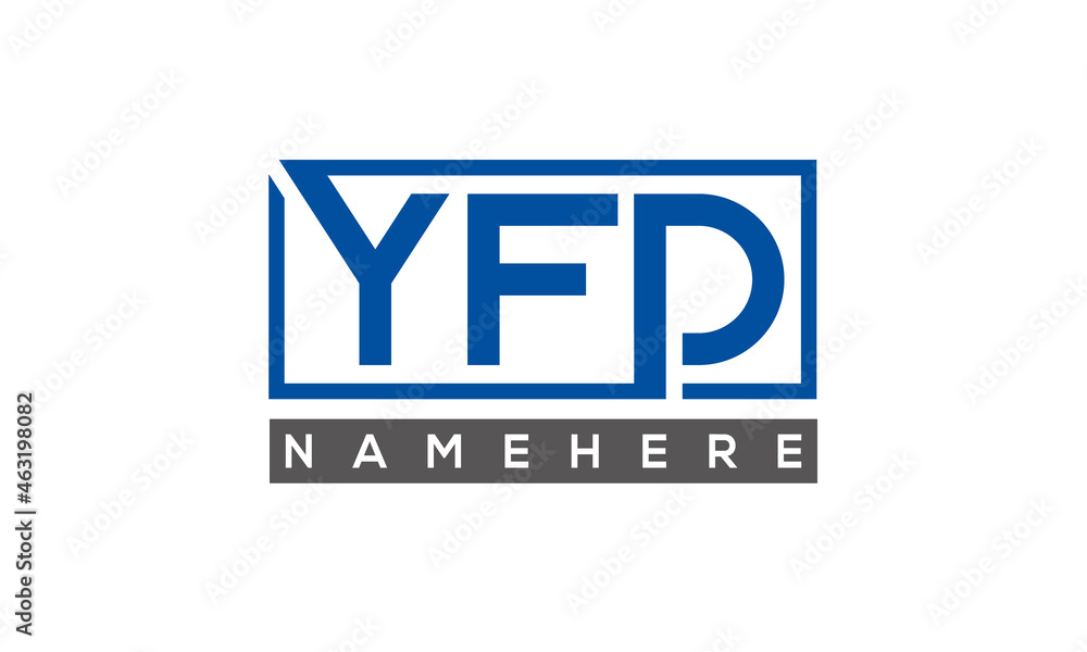 YFD creative three letters logo YFD creative three letters logo