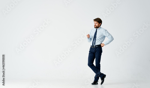 man in shirt with tie manager emotion studio professional