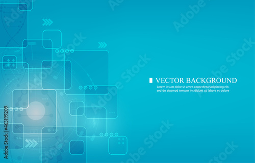Abstract vetor geometric technology square pattern background
