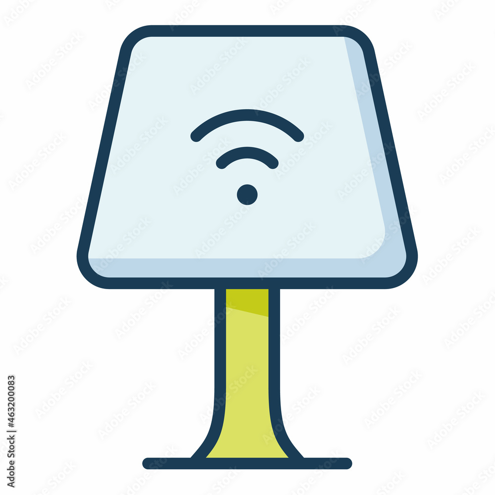 smart lamp iot single isolated icon with filled line style smart lamp iot single isolated icon with filled line style