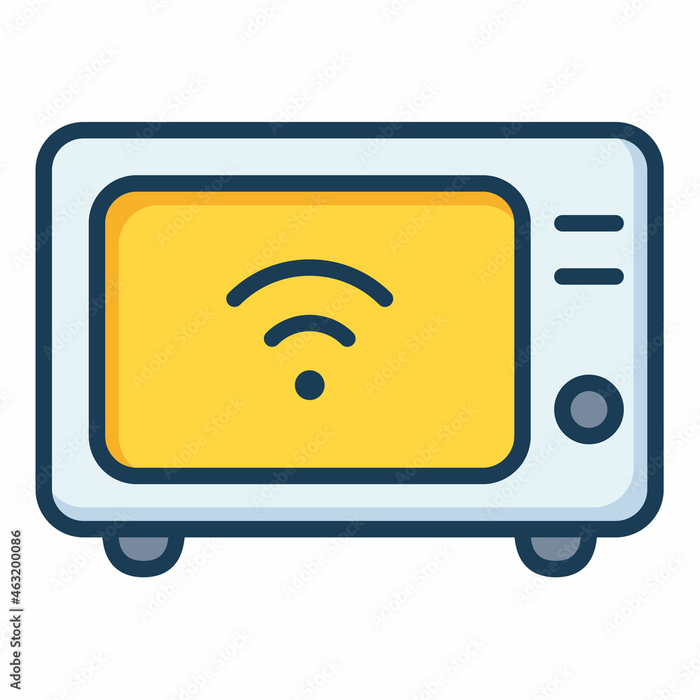 oven electronic iot house single isolated icon with filled line style oven electronic iot house single isolated icon with filled line style