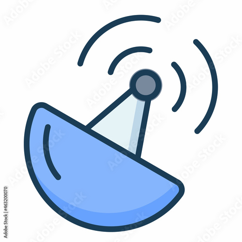 transmitter satelite antena single isolated icon with filled line style