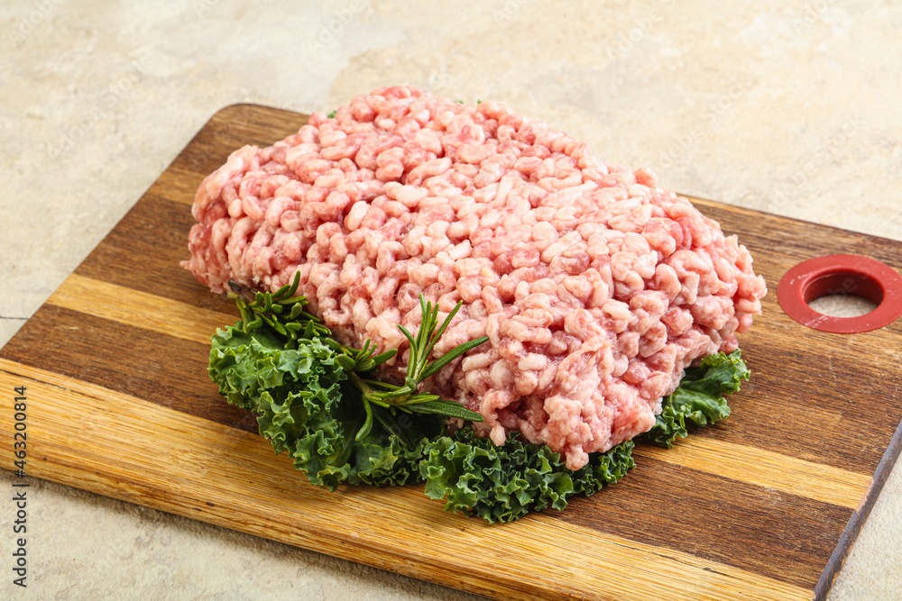 Raw pork minced meat for cooking Raw pork minced meat for cooking