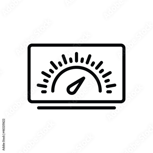 Black line icon for bandwidth