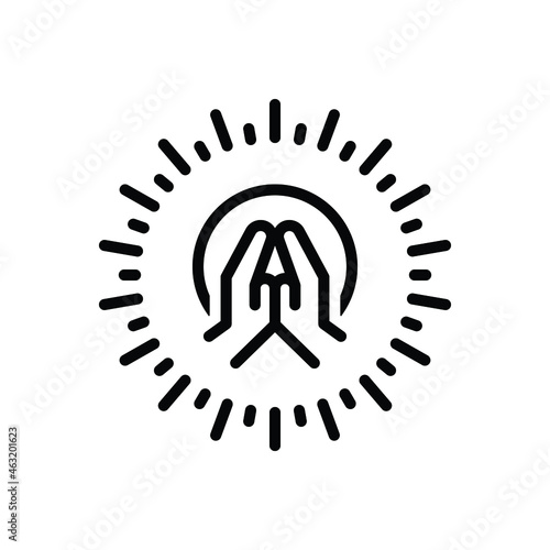 Black line icon for bless