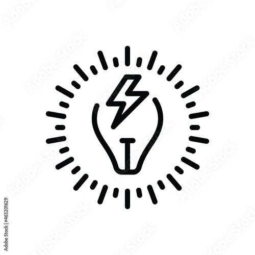 Black line icon for watts