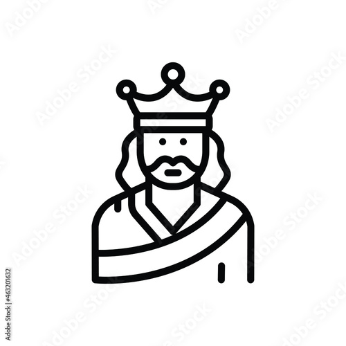 Black line icon for emperor