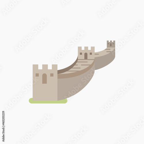 Great Wall of China. Vector illustration.