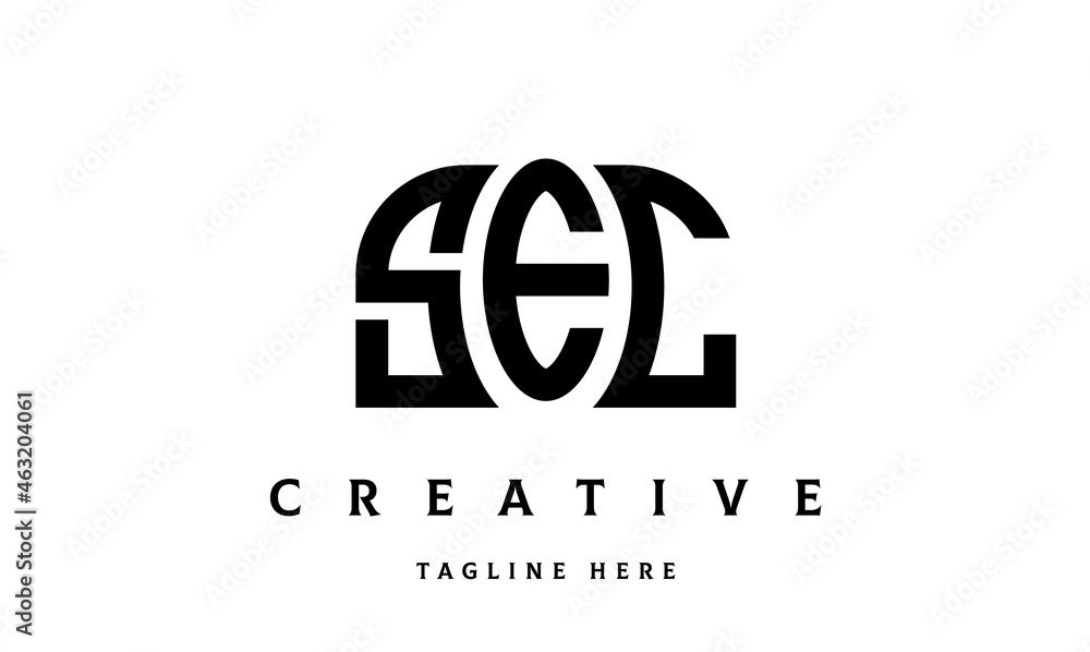 Fototapeta premium SEC creative three latter logo design 