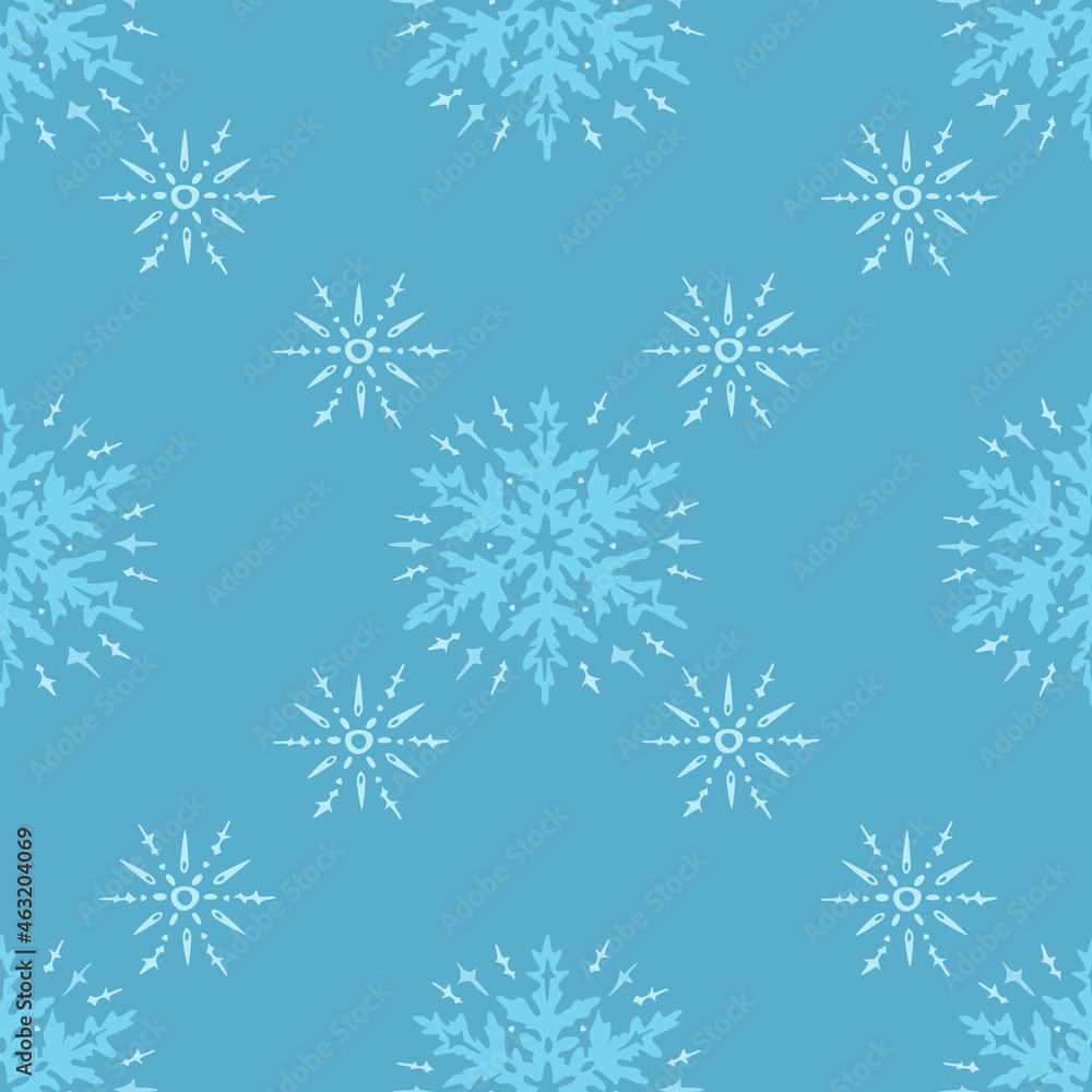 Vector seamless pattern with snowflakes. Fancy winter design. Vector seamless pattern with snowflakes. Fancy winter design.
