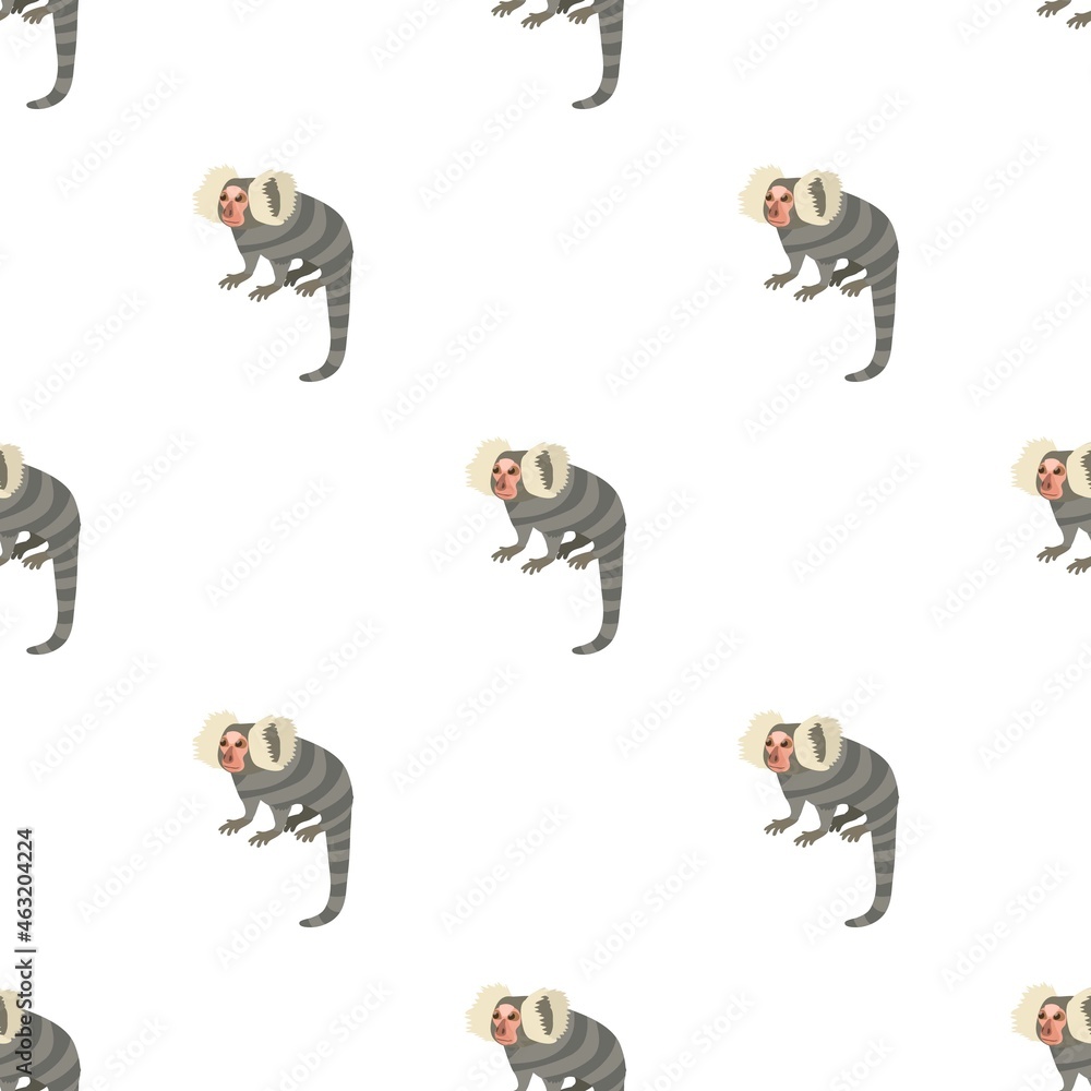 Naklejka premium Small monkey pattern seamless background texture repeat wallpaper geometric vector