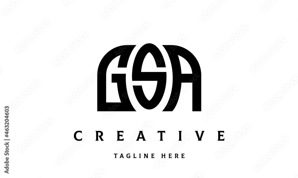 GSA creative three latter logo design	