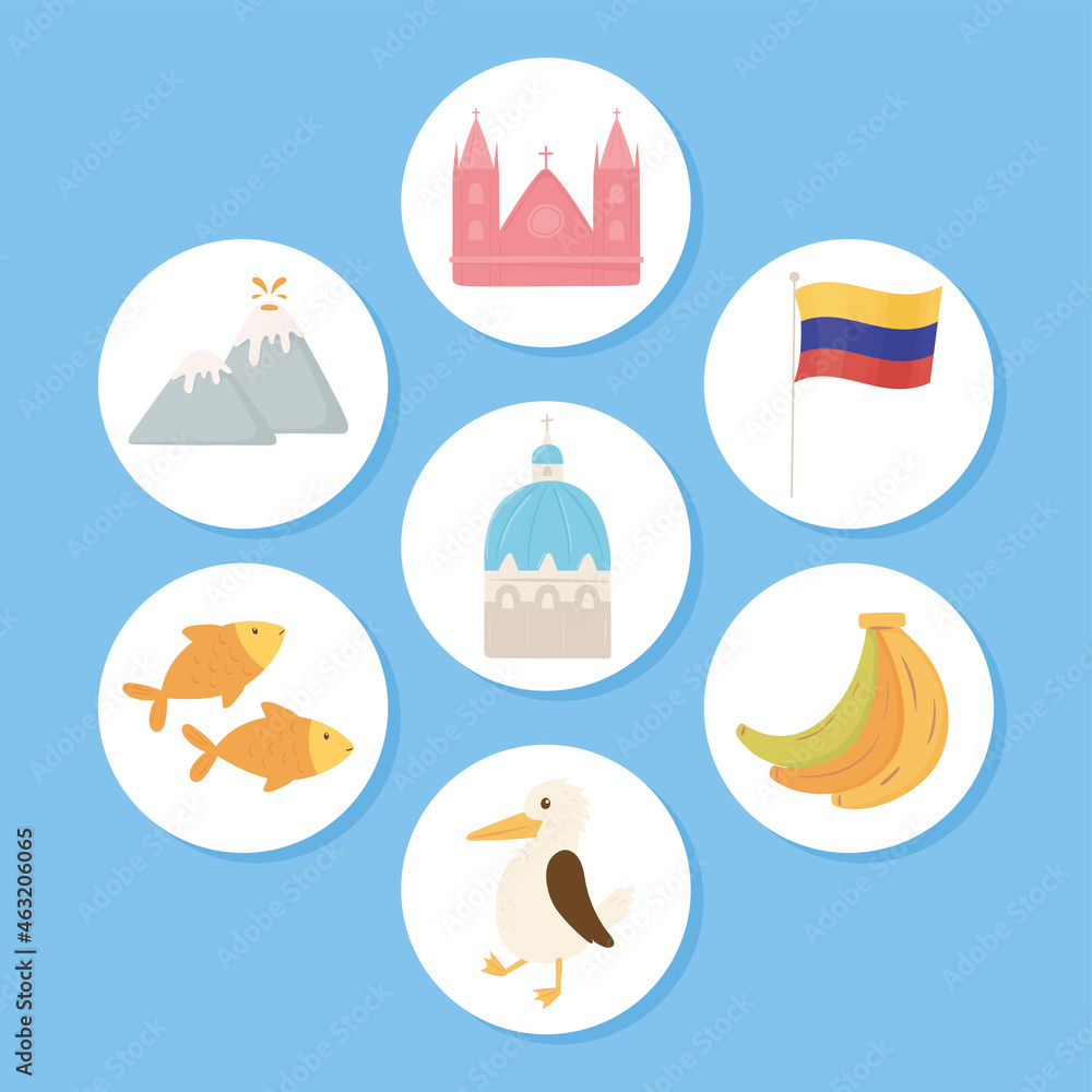 icon set of ecuador icon set of ecuador