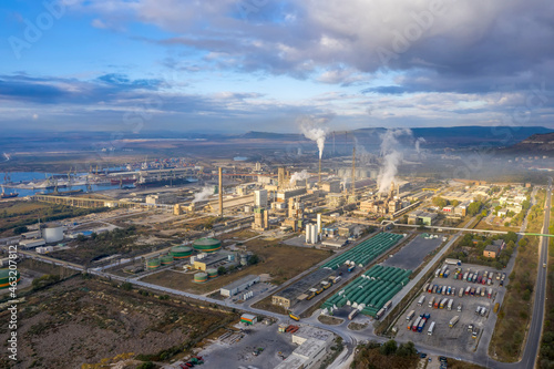 Amazing aerial view of an industrial zone. © EdVal