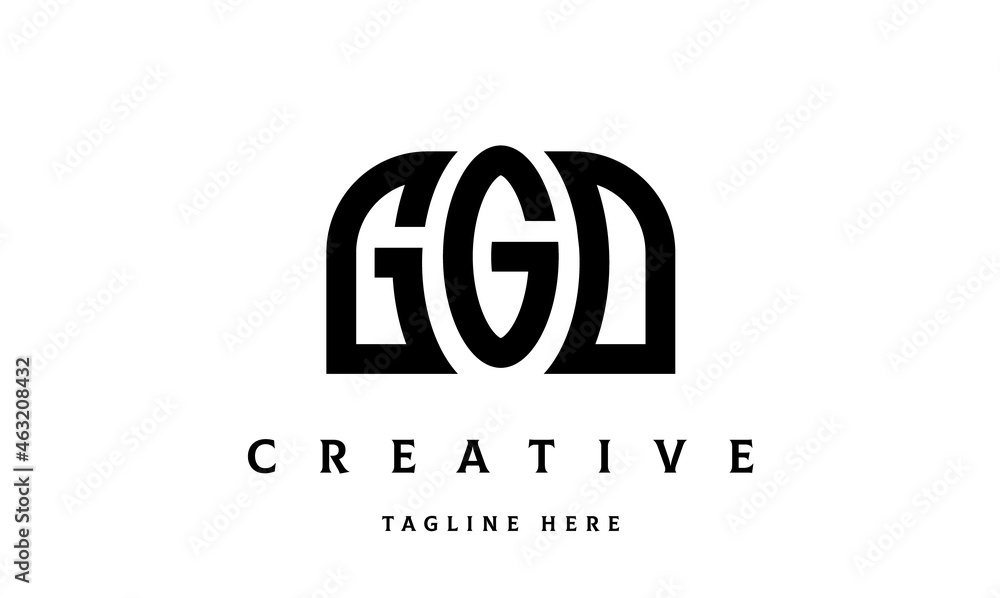 GGD creative three latter logo design GGD creative three latter logo design