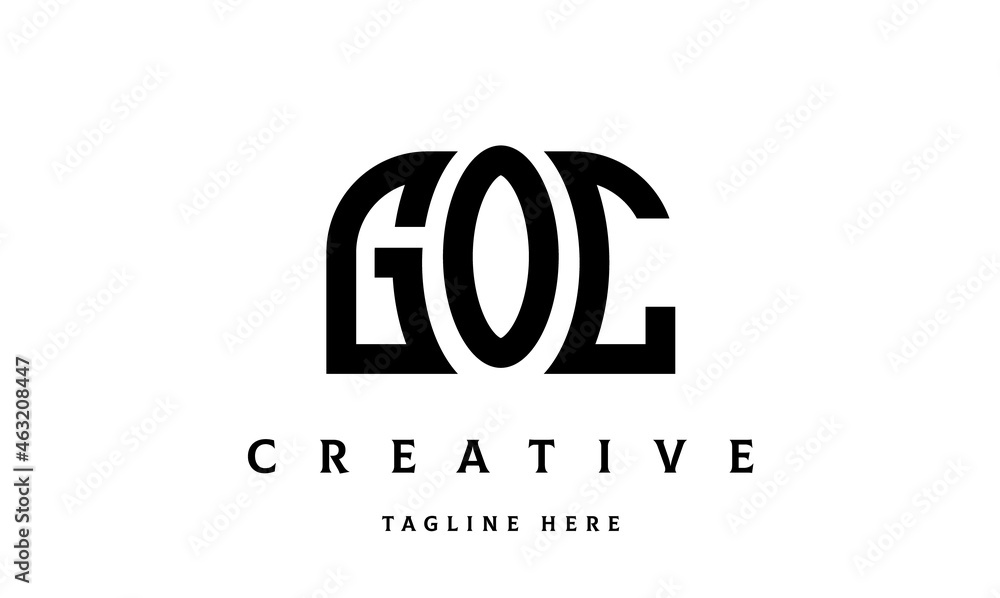 GOC creative three latter logo design GOC creative three latter logo design