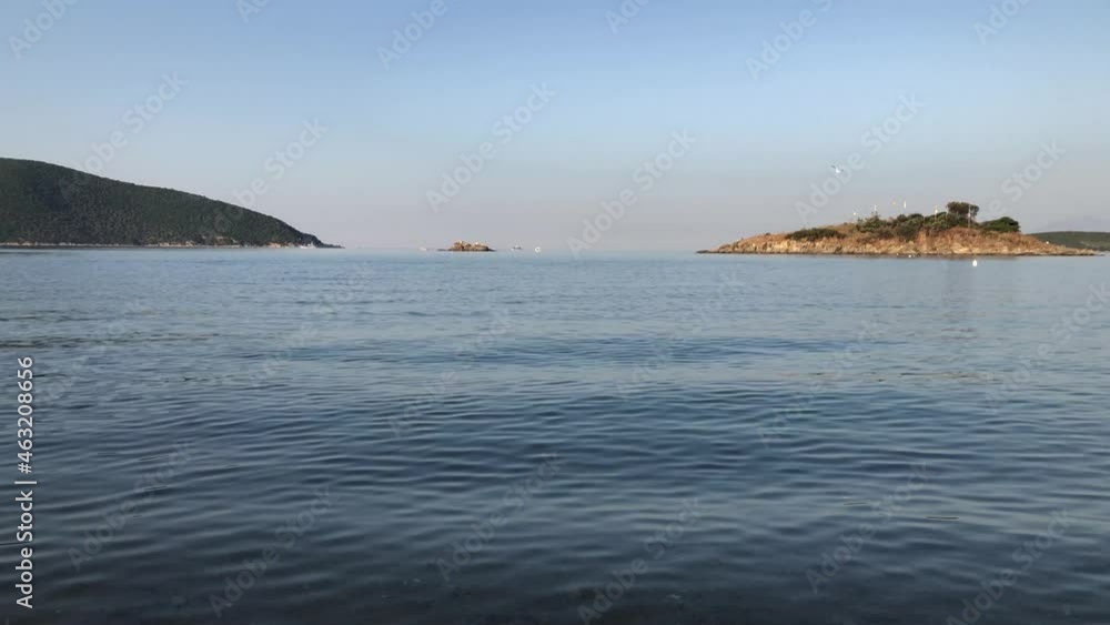 View from the Mediterranean coast located in Greece View from the Mediterranean coast located in Greece