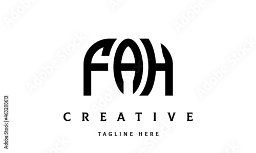 FAH creative three latter logo design	