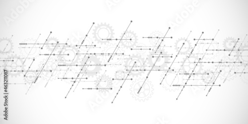 Abstract technology background with arrows and lines. Concepts and ideas for hi-tech digital technology and engineering design