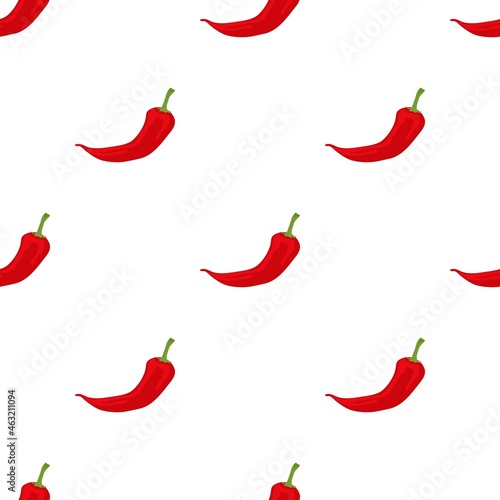 Pepper chili pattern seamless background texture repeat wallpaper geometric vector