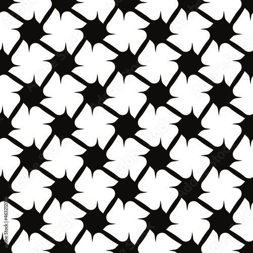 Diagonal spines that repeat and create a pattern. Black thorns and white background in vector.