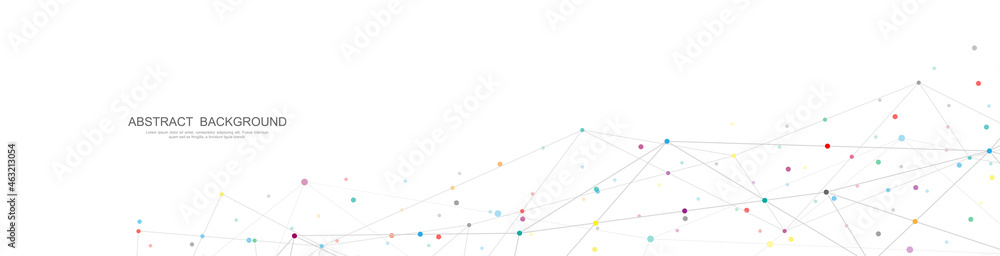 Abstract polygonal background and connecting dots and lines Abstract polygonal background and connecting dots and lines