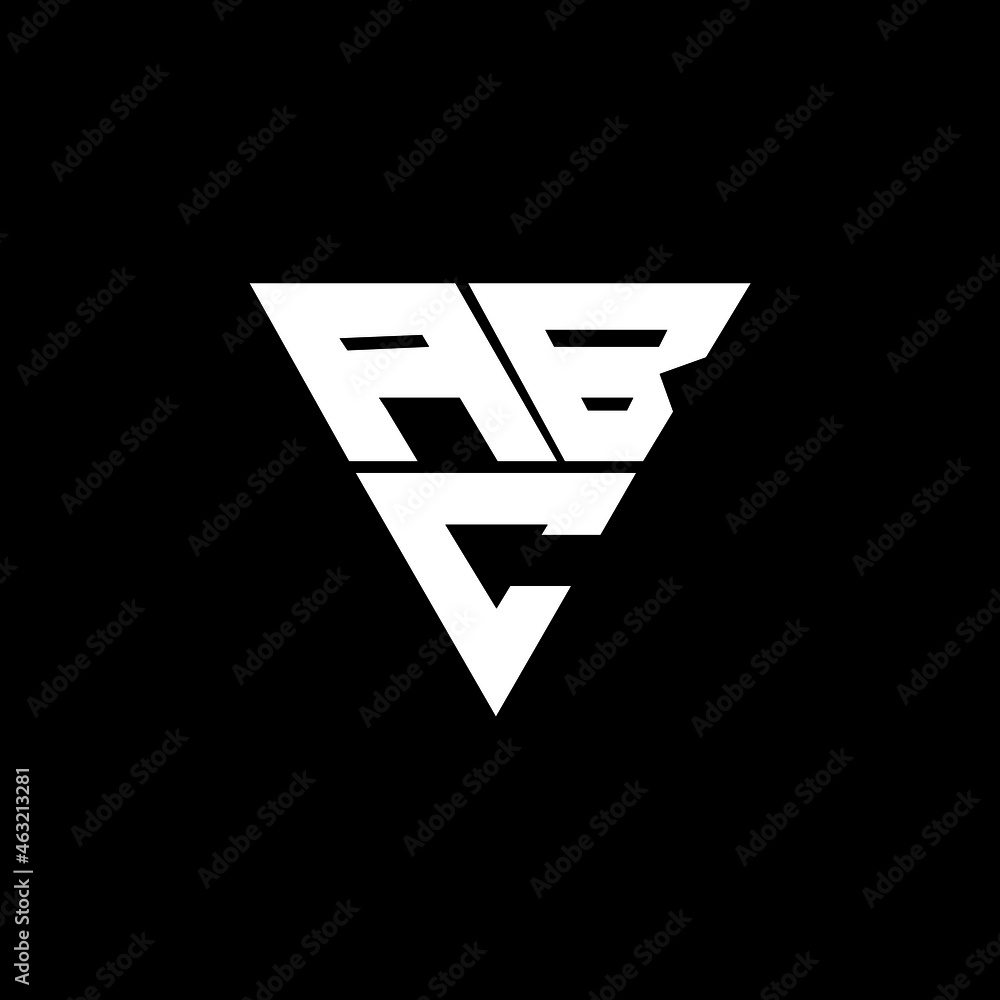 Abc Letter Logo Design On Black Background Abc Creative Initials Letter