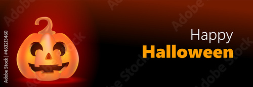 happy halloween simple modern gretting banner vector illustration 