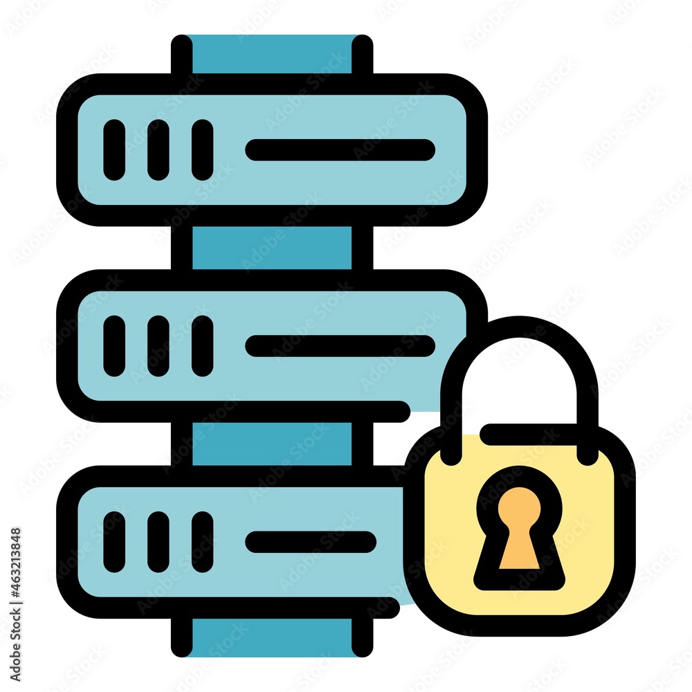 Device privacy icon. Outline device privacy vector icon color flat isolated Device privacy icon. Outline device privacy vector icon color flat isolated
