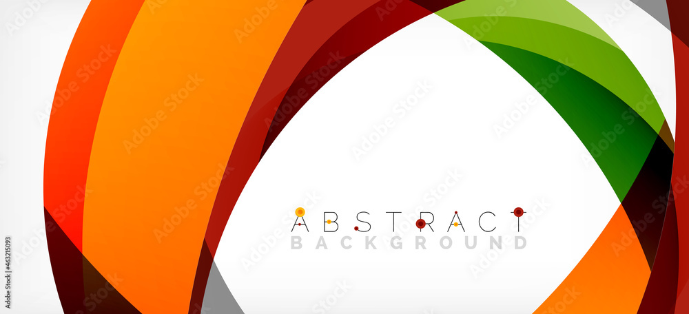 Color circle shapes, minimal geometric background. Trendy dynamic composition. Vector Illustration For Wallpaper, Banner, Background, Landing Page