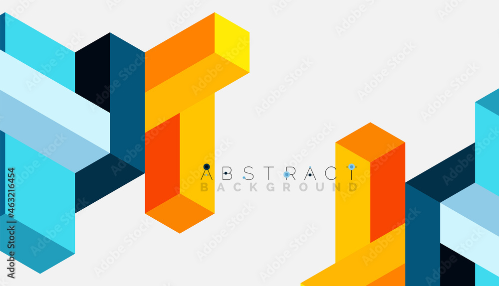Abstract background. 3d cubes, cubic elements and blocks. Techno or business concept for wallpaper, banner, background, landing page Abstract background. 3d cubes, cubic elements and blocks. Techno or business concept for wallpaper, banner, background, landing page