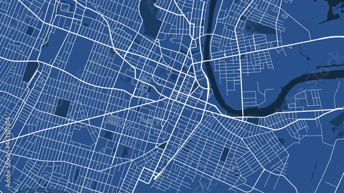 Detailed map poster of Newark city, linear print map. Skyline urban panorama.