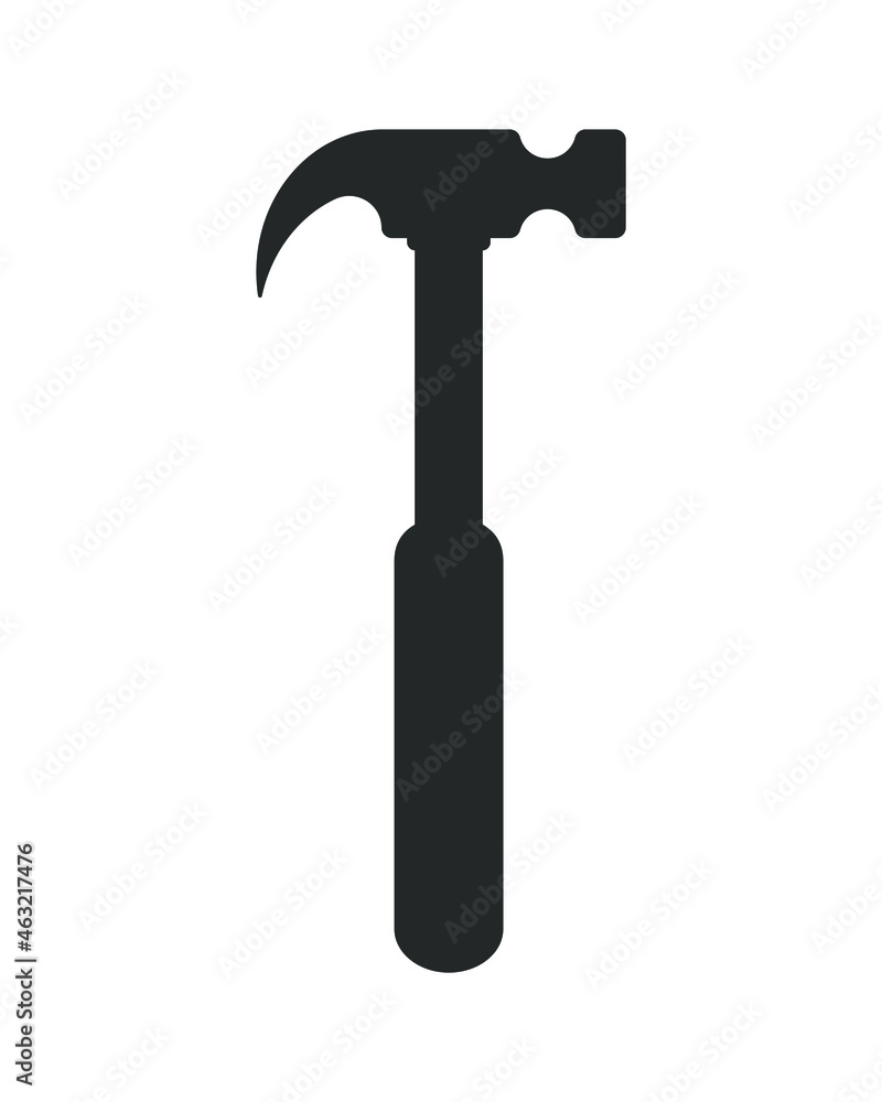 Hammer vector icon. Sledgehammer symbol. Blacksmith tool sing. Industry and construction logo. Silhouette isolated on white background. Hammer vector icon. Sledgehammer symbol. Blacksmith tool sing. Industry and construction logo. Silhouette isolated on white background.