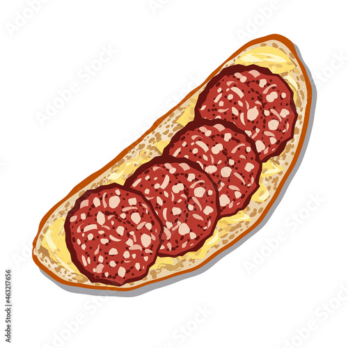 sandwich with a salami