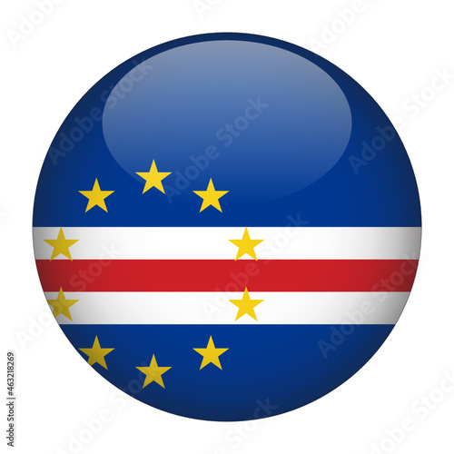 Free Download Cape Verde 3D Rounded Country Flag button Icon - GFXLoad