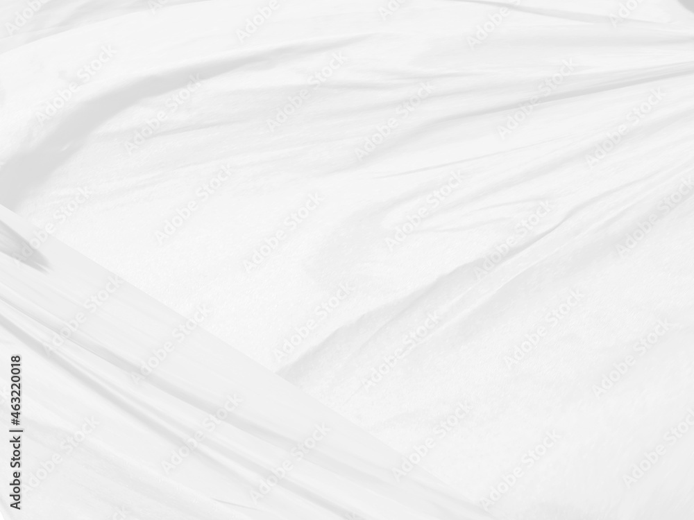 fashion textile white Clean woven beautiful soft fabric abstract smooth curve shape decorative background