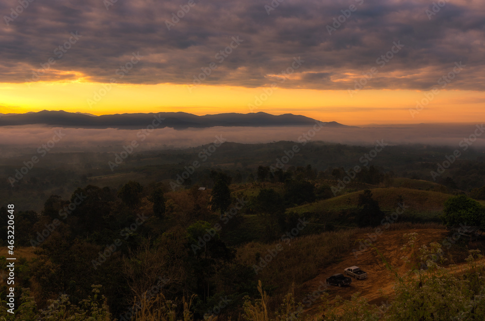 Morning mist sea, Mon Saen Suk
A new viewpoint in Pong District Can see the district of Pong 180 degrees in the morning, see the sea of ​​fog cool sunset At night, watch the stars.