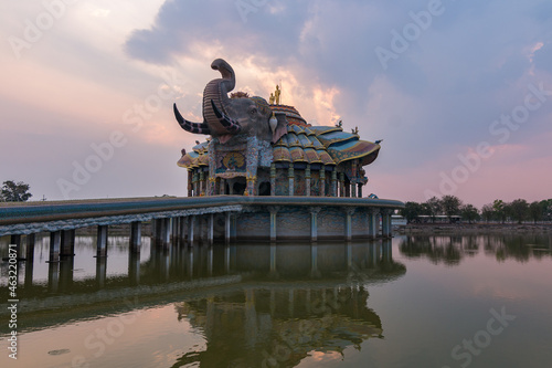 Aerial view Wat Ban Rai, Nakhon Ratchasima Province, Thailand 