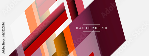 Vector background. Abstract overlapping color lines design with shadow effects. Illustration for wallpaper banner background or landing page