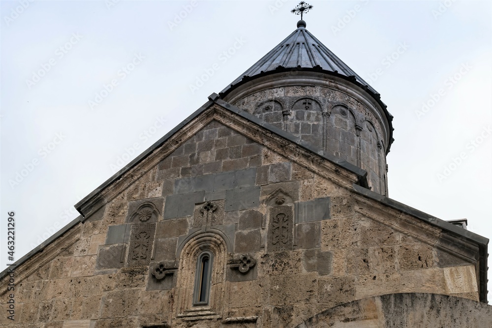 Armenia, Haghartsin, September 2021. Bottom view of the dome of the Armenian Christian church.