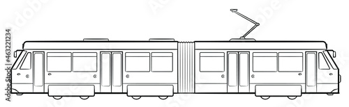 Vector stock illustration of public streetcar