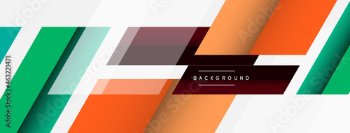 Vector background. Abstract overlapping color lines design with shadow effects. Illustration for wallpaper banner background or landing page