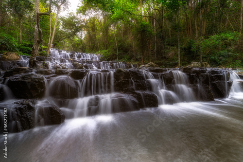 Sam Lan Waterfall Sing of Tad Ton National park in Chaiyaphum Thailand  Concept rainy season 