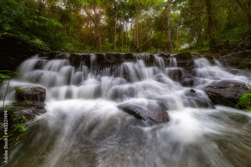 Sam Lan Waterfall Sing of Tad Ton National park in Chaiyaphum,Thailand, Concept rainy season 