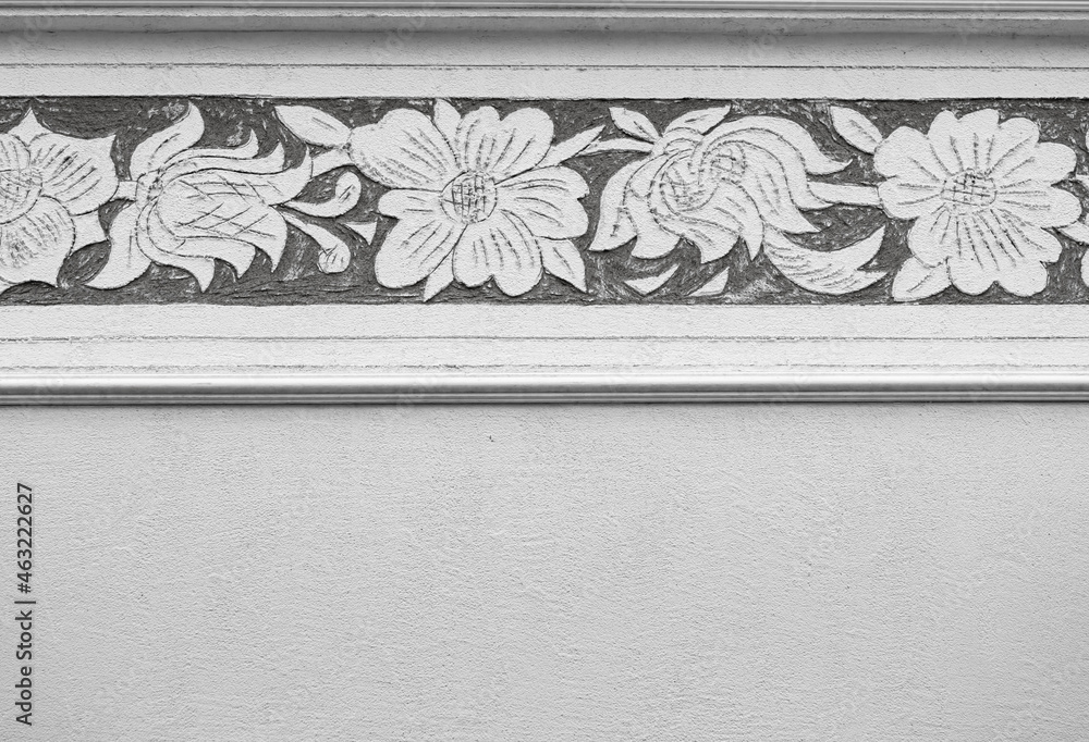 Background with black and white decorative detail